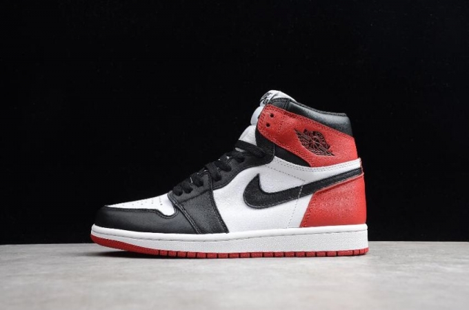 Women's | Air Jordan 1 Retro High OG White Black Varsity Red Basketball Shoes