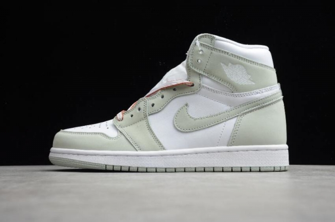 Women's | Air Jordan 1 Retro High OG SeaFoam White Healing Orange Basketball Shoes