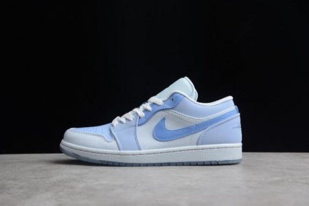Men's | Air Jordan 1 Low The Mighty Swooshers Haze Blue White Shoes Basketball Shoes