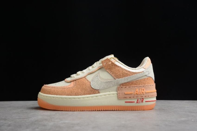 Men's | Nike Air Force 1 Shadow Sisterhood Cashmere Orange Chalk DM8157-700 Running Shoes