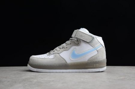 Women's | Nike Air Force 1 07 Mid BC9925-102 White Grey Shoes Running Shoes