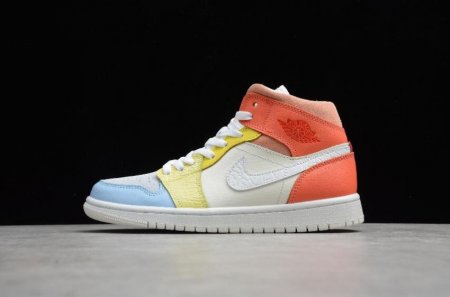Men's | Air Jordan 1 Mid To My First Coach Sail White Zitron Shoes Basketball Shoes