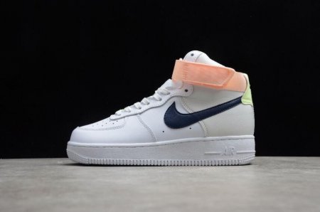 Women's | Nike Air Force 1 High White Midnight Navy Pink 334031-117 Running Shoes