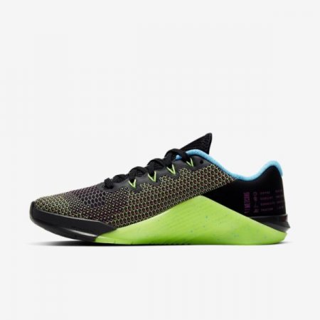 Nike Shoes Metcon 5 AMP | Black / Green Strike / Blue Fury / Fire Pink