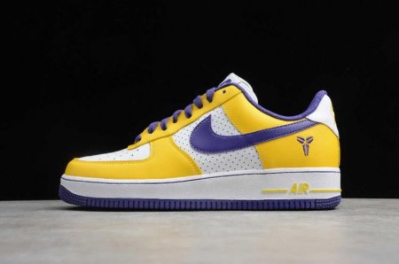 Women's | Nike Air Force 1 07 White Yellow Purple 314192-151 Running Shoes