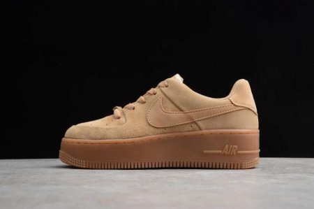 Men's | Nike Air Force 1 Sage Low Wheat Color CT3432-700 Running Shoes