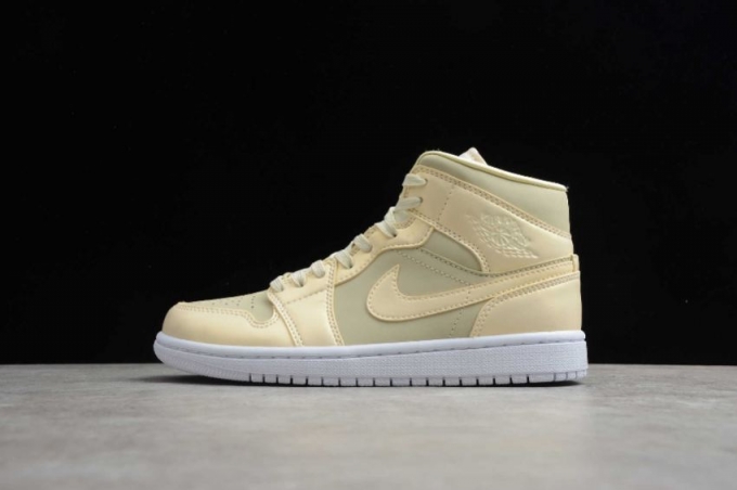 Men's | Air Jordan 1 Mid SE Fossil White Basketball Shoes