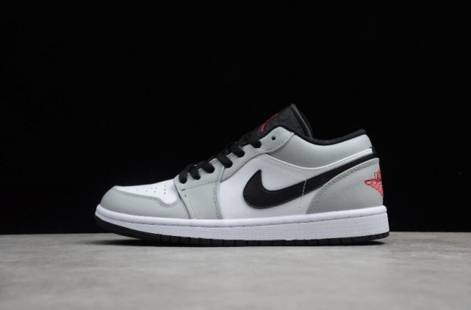 Women's | Air Jordan 1 Low SE Light Smoke Grey Gym Red White Basketball Shoes