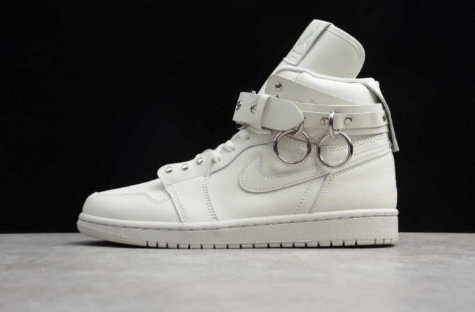 Women's | Air Jordan 1 Retro High OG Beige White Basketball Shoes