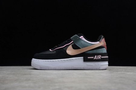 Women's | Nike Air Force 1 Shadow RTL Black Metallic Red Bronze CU5315-001 Running Shoes