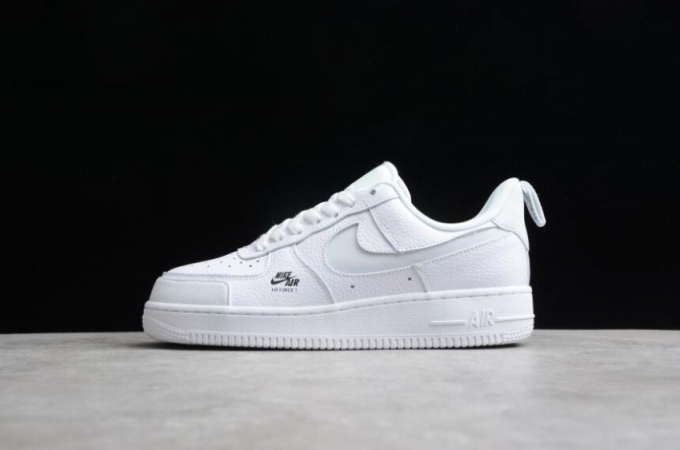 Women's | Nike Air Force 1 Lv8 Utility CV3039-100 White Grey Fog Black Outlet Running Shoes