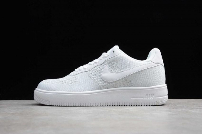 Women's | Nike Air Force 1 Flyknit 2.0 White Pure Platinum AV3042-100 Running Shoes