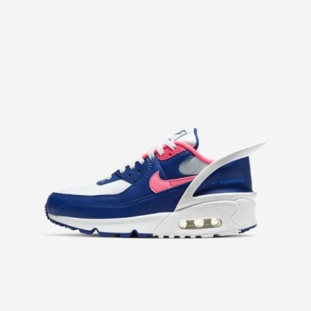 Nike Shoes Air Max 90 FlyEase | White / White / Deep Royal Blue / Hyper Pink