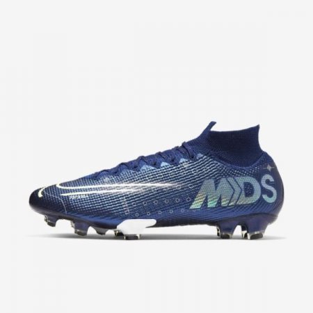 Nike Shoes Mercurial Superfly 7 Elite MDS FG | Blue Void / White / Black / Metallic Silver