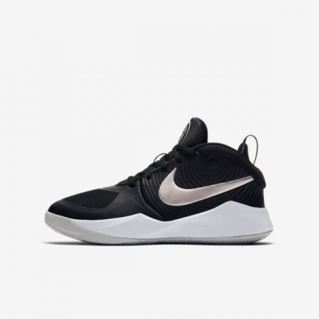 Nike Shoes Team Hustle D 9 | Black / Wolf Grey / White / Metallic Silver