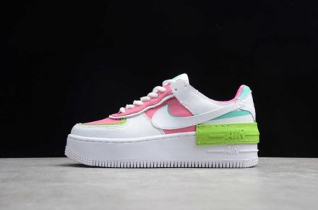 Men's | Nike Air Force 1 Shadow Peach White Green CI0919-022 Running Shoes