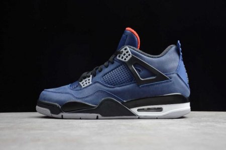 Women's | Air Jordan 4 Retro WMTR Loyal Blue Black White Basketball Shoes