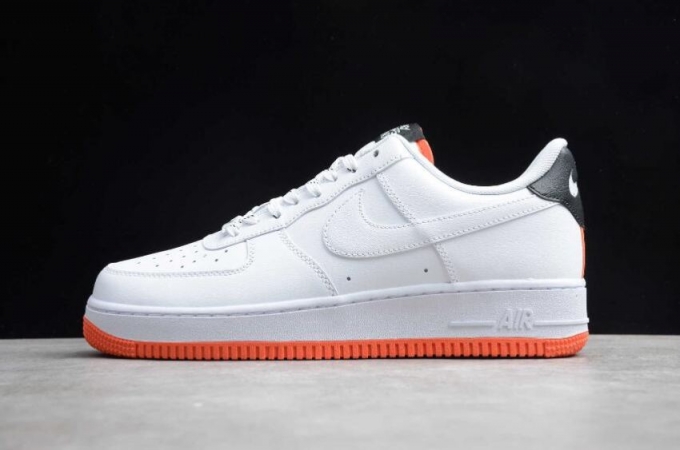 Women's | Nike Air Force 1 07 White Black Orange Peel CJ5848-100 Running Shoes