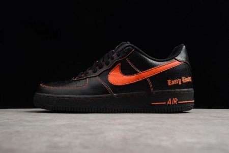 Women's | Nike Air Force 1 Low Vlone Black Orange Blaze AA5360-001 Running Shoes