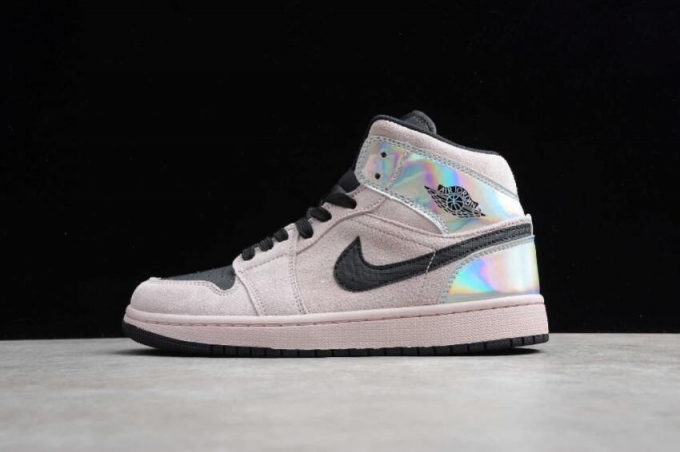 Women's | WMNS Air Jordan 1 Mid Barely Rose Black Multi Basketball Shoes