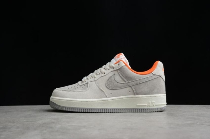 Men's | Nike Air Force 1 07 Off White Gray Orange CQ5059-102 Running Shoes