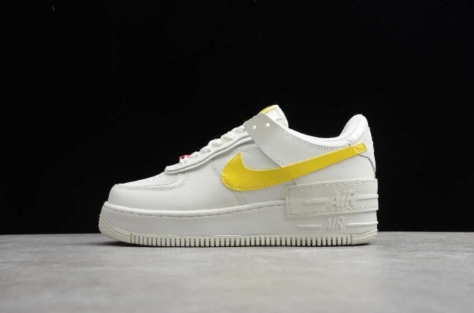 Women's | Nike WMNS Air Force 1 Shadow Sail Opti Yellow Digital Pink CZ0375-100 Running Shoes