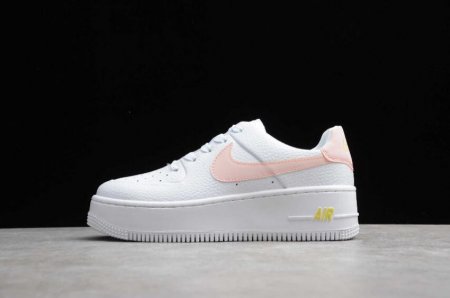 Women's | Nike Air Force 1 Sage Low White Pink CI9094-100 Running Shoes