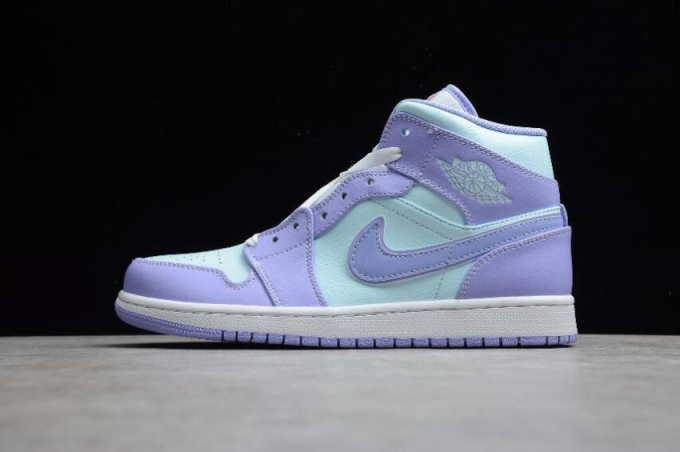 Men's | Air Jordan 1 Mid Purple Pulse Arctic Punch Shoes Basketball Shoes