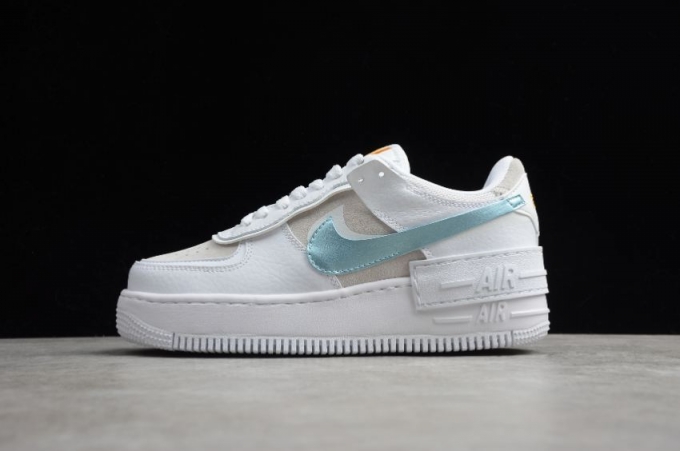 Women's | Nike Air Force 1 Shadow White Glacier Ice Grey DA4286-100 Running Shoes