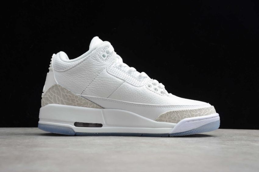 Men's | Air Jordan 3 Retro White Grey Basketball Shoes