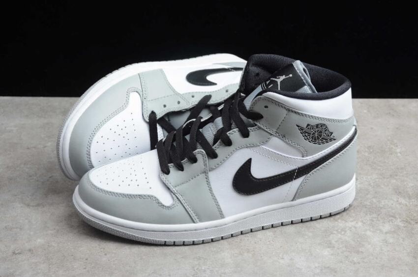 Kids | Air Jordan 1 Mid GS Desert Ore Grey White Basketball Shoes