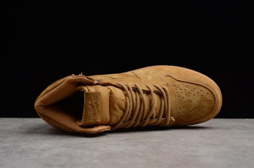 Men's | Air Jordan 1 Retro High OG Wheat Golden Harvest Elemental Gold Basketball Shoes