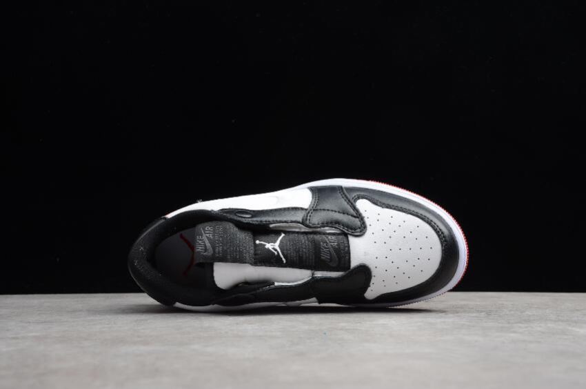 Women's | Air Jordan 1 Retro Low Slip White Gym Red Black Basketball Shoes