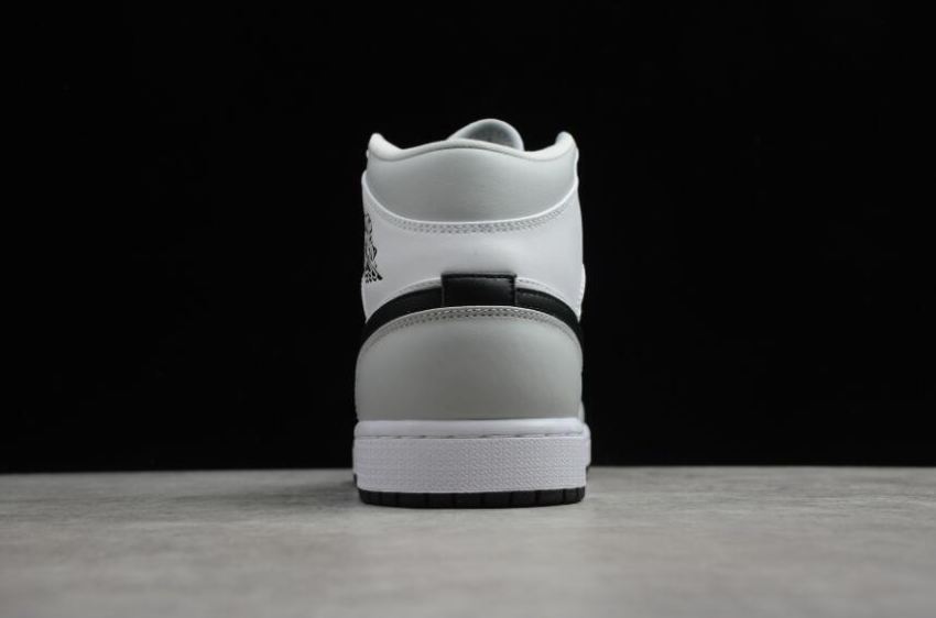 Women's | Air Jordan 1 Mid Grey Fog Black White Basketball Shoes