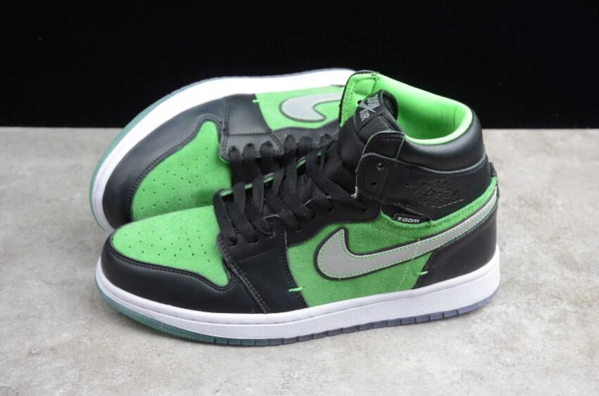 Men's | Air Dior Jordan 1 Black Fluorescent Green Basketball Shoes
