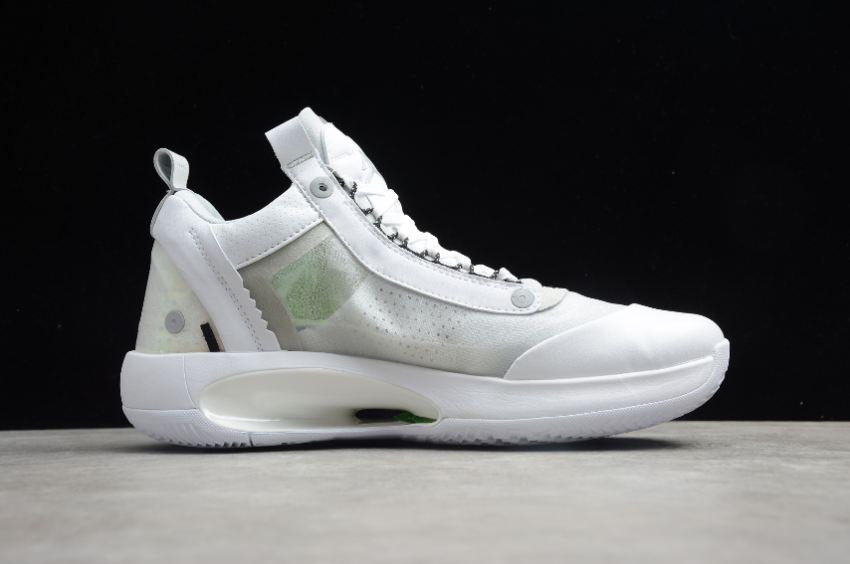 Men's | Air Jordan XXXIV Low PF White Metallic Silver CU3475-100 Basketball Shoes