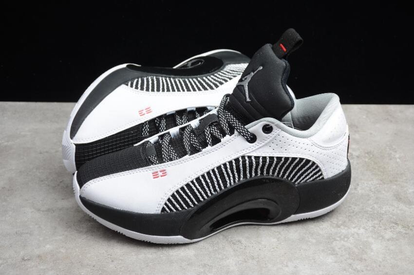 Women's | Air Jordan XXXV Low PF White Metallic Silver Black CW2459-101 Shoes Basketball Shoes
