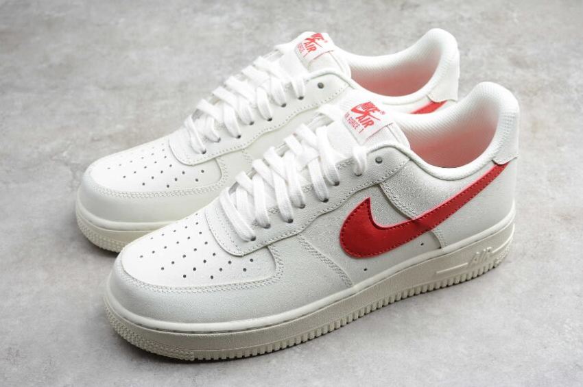 Women's | Nike Air Force 1 Milky White Red 315122-126 Running Shoes
