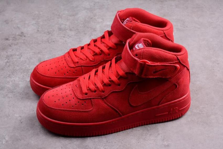 Men's | Nike Air Force 1 High All Red 315123-609 Running Shoes