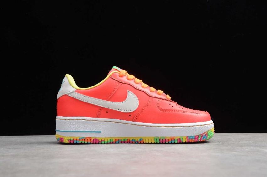 Men's | Nike Air Force 1 GS LSR CRMSN White Pink Orange 596728-605 Running Shoes