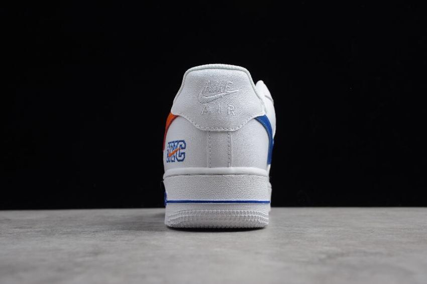 Men's | Nike Air Force 1 Low NYC White Blue Orange 722241-844 Shoes Running Shoes