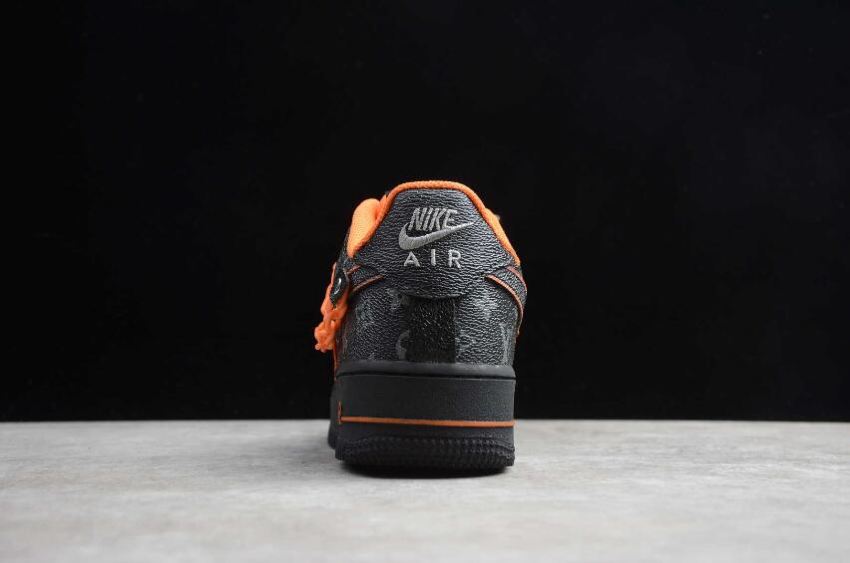 Women's | Nike Air Force 1 07 SE Black Orange AQ4211-100 Running Shoes
