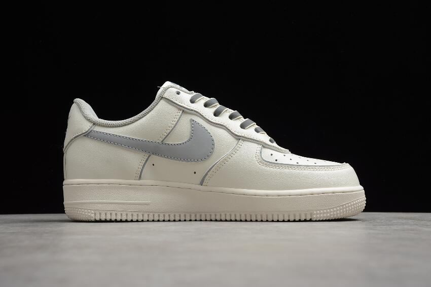 Women's | Nike Air Force 1 Low Beige Silver Reflective BQ8228-366 Running Shoes