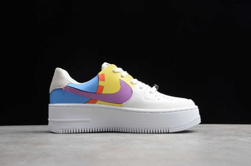Women's | Nike Air Force 1 Sage Low LX Rice White Purple Blue BV1976-009 Running Shoes