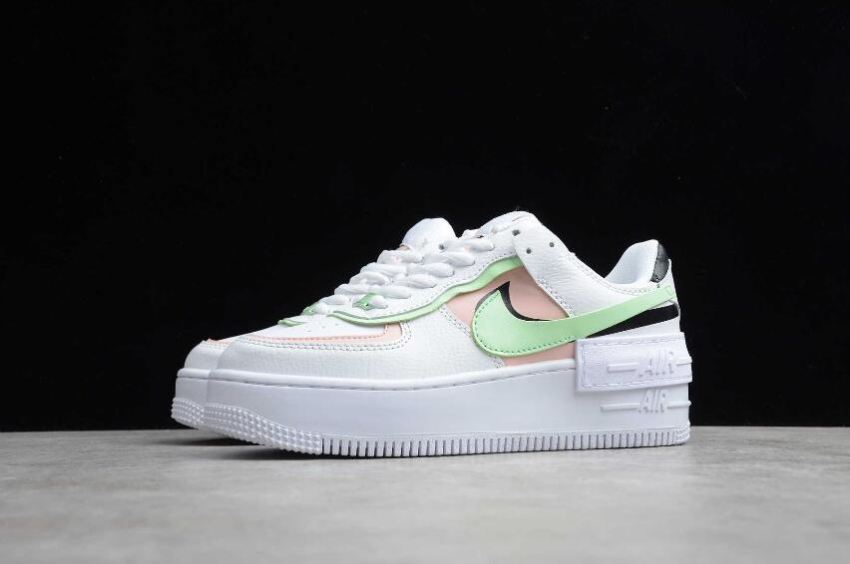 Men's | Nike Air Force 1 Shadow White Pink Green CI0919-130 Running Shoes