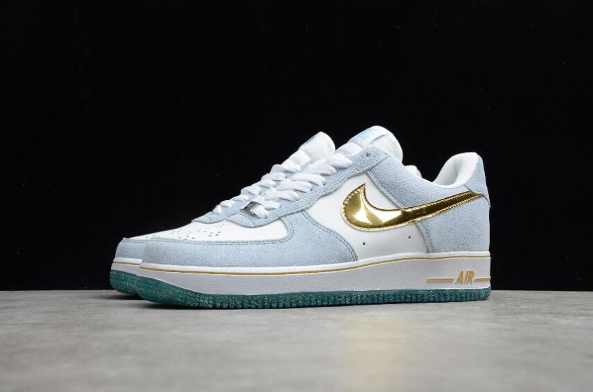 Men's | Nike Air Force 1 07 AN20 White Blue Month Gold CT9963-100 Running Shoes