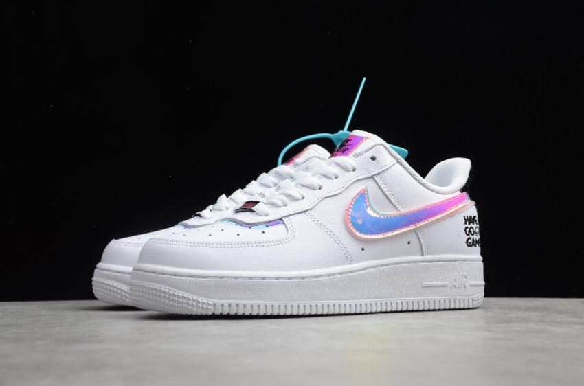 Women's | Nike Air Force 1 07 Good Game White Multicolor Black DC0710-191 Running Shoes