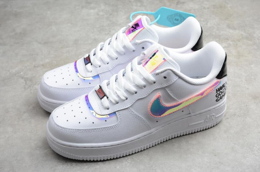 Women's | Nike Air Force 1 07 Good Game White Multicolor Black DC0710-191 Running Shoes
