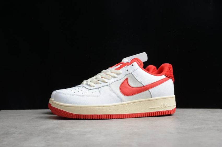 Men's | Nike Air Force 1 07 Lv8 DO5220-161 White Red Shoes Running Shoes