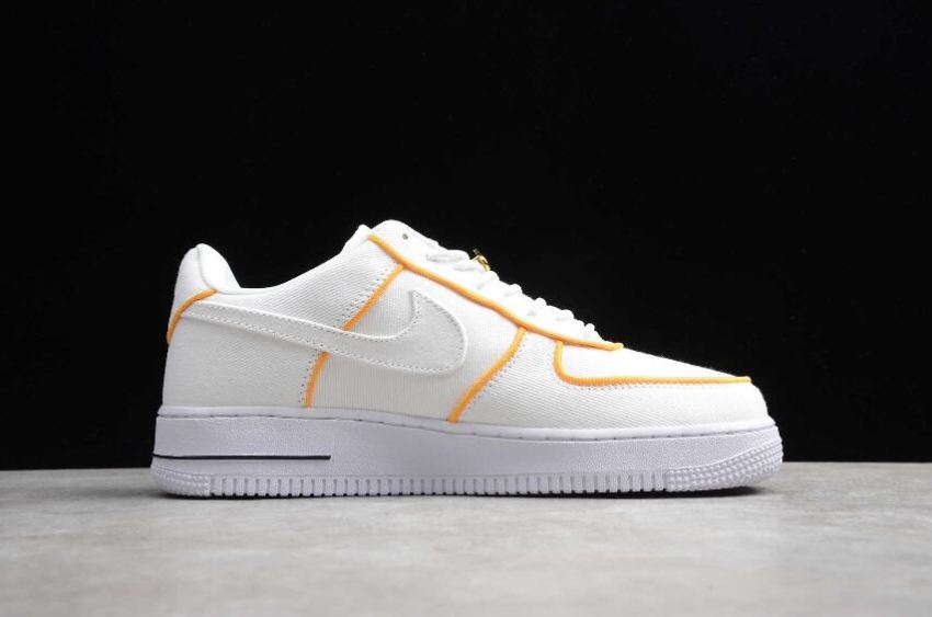 Women's | Nike Air Force 1 Upstep White Yellow JJ3031-878 Running Shoes